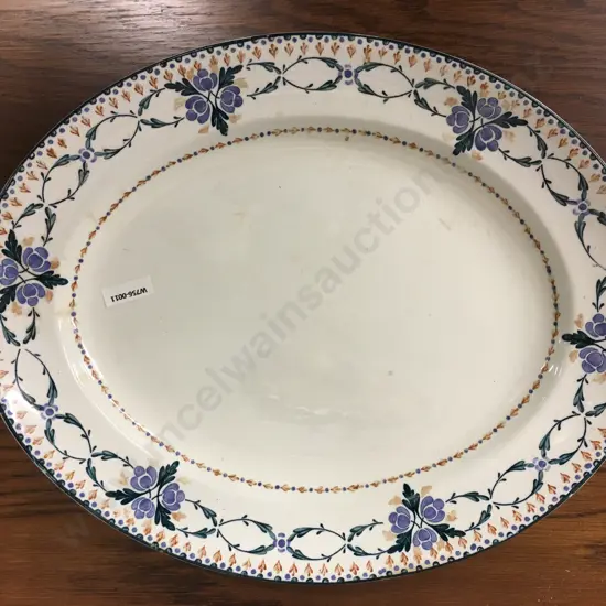 Antique Burleigh Ware Nant-Garw Oval Platter / Meat Dish Regd No 669162, 39.5 x 32.5cm