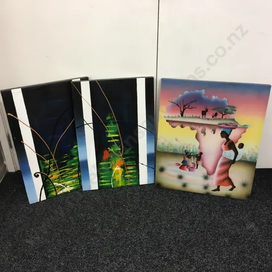 Selection Of Pictures On Canvas (Sold with 86)