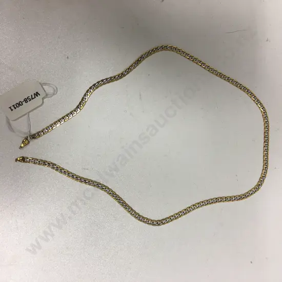 Gold & Silver Colour Chain Necklace With Broken Clasp