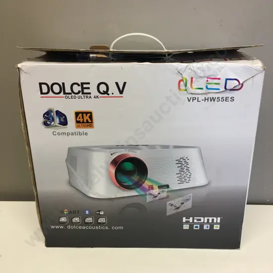 Dolce Q.V Oled Ultra 4k Projector VPL-HW55ES With Ceiling Mount And Remote Control 