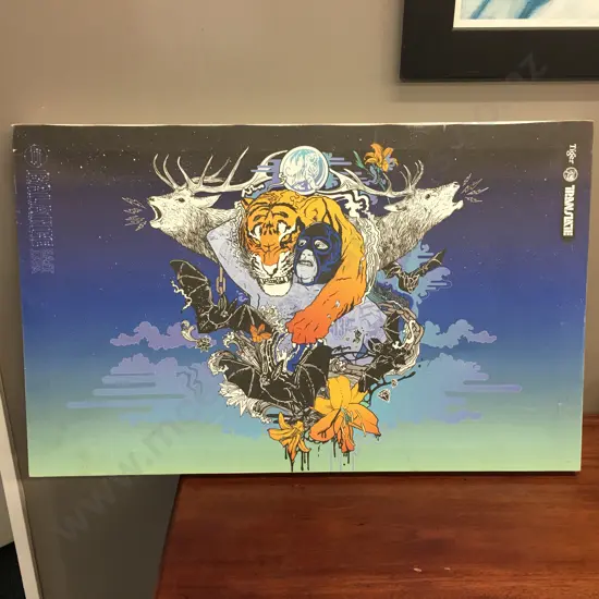 Picture On Canvas 'Tiger Translate' H50cm, W80cm Wall Art On Board & Pictures On Canvas