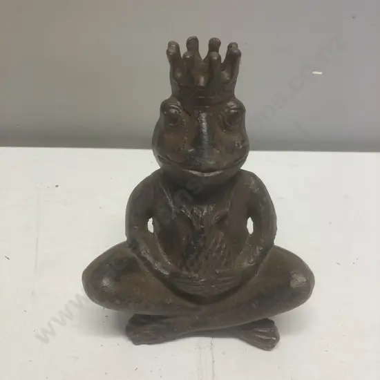 Cast Iron Frog Ornament, H14cm