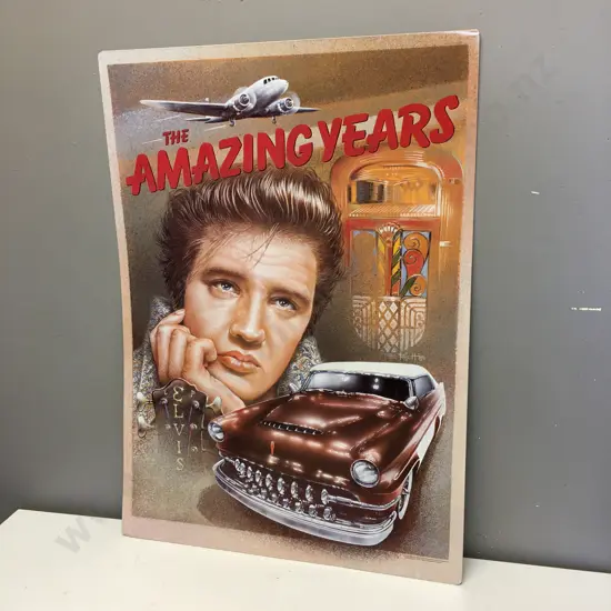 Elvis Presley Collectible Tin Plaque Wall Art, 77 x 55cm