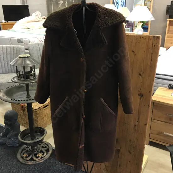 Brown Woollen Jacket With Tan Buttons
