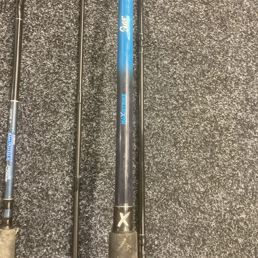 Fishing Rods - MaxiStrike 3.66m 2Pce Surfcaster & Vibe 602M 6'0" 180cm 2Pce & Rod Piece Image 1++