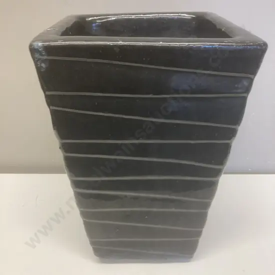 Tall Black Plant Pot, 39 x 26cm