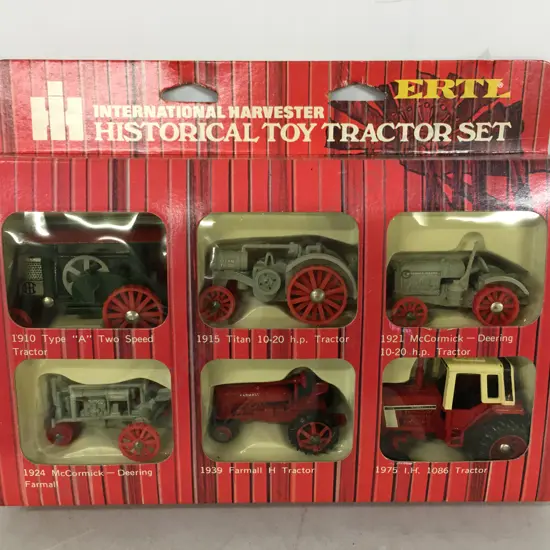 ERTL International Harvester Historical Toy Tractor Set of 6 Scale 1:64