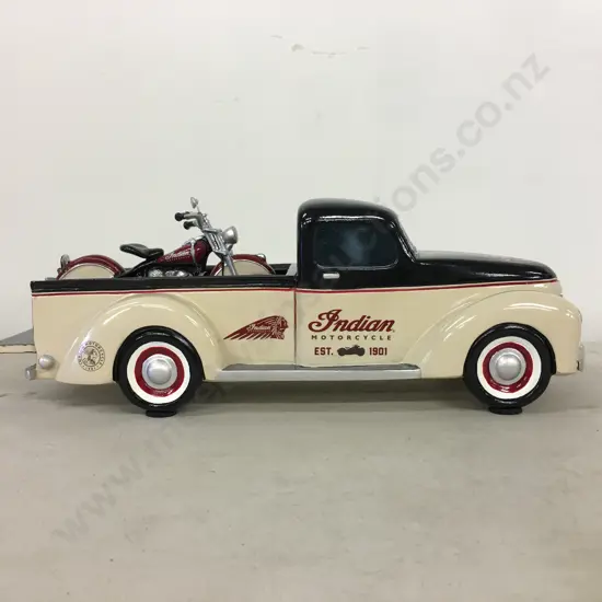 Classic Cruisers 1948 Indian Motorcycle & Pickup Truck Sculpture By The Hamilton Collection