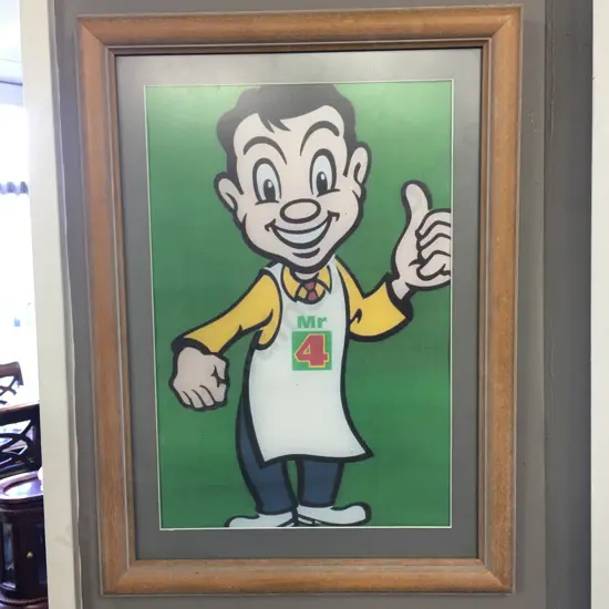 Mr 4 Square Print In Glazed Frame, 52 x 38cm