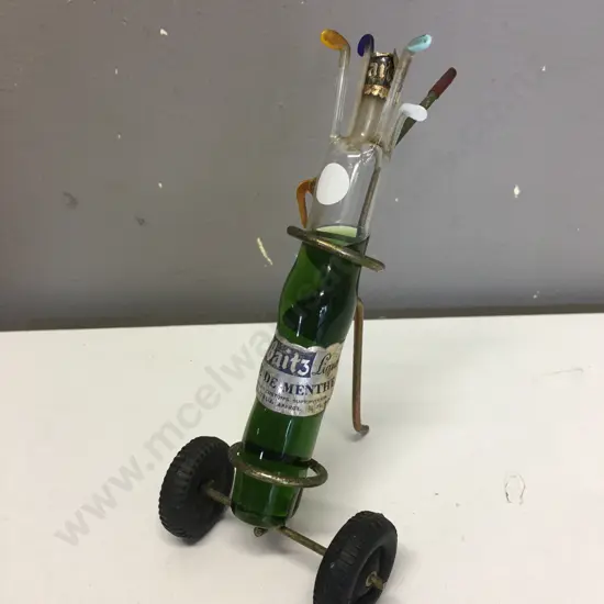 Rare Collectable Baitz Creme De Menthe Golf Trundler Miniature H16 W15 D8.5cm