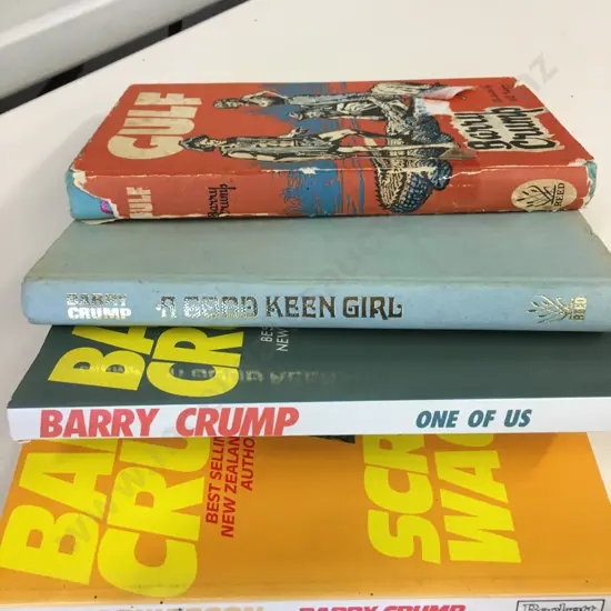 Barry Crump Gulf 1964 & A Good Keen Girl 1970, First Editions With Reprints of One Of Us & ScrapWaggon