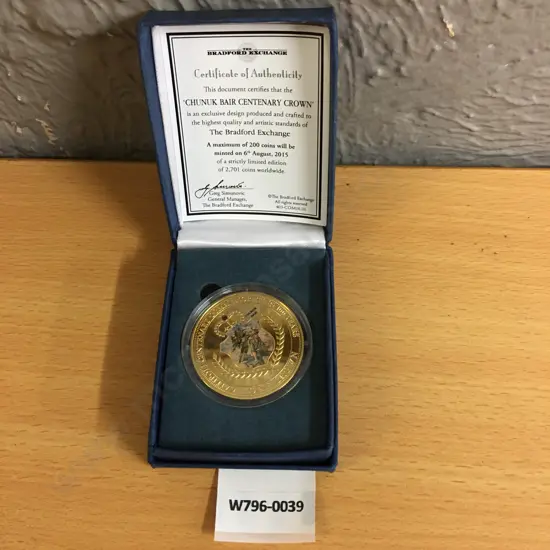 2015 Chunuk Bair Centenary Crown With COA & Case Of Issue