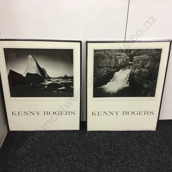 Kenny Rogers  "Half Moon Bay, Martins Beach, California" & "Cascade, Sioux Falls, South Dakota" Prints, 72 x 56cm