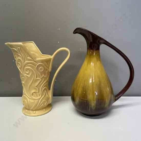 Vintage Blue Mountain Mid Century Jug with Wade Heath Art Deco Jug