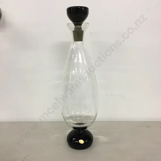 Vintage Polish Mid Century Modern Footed Decanter