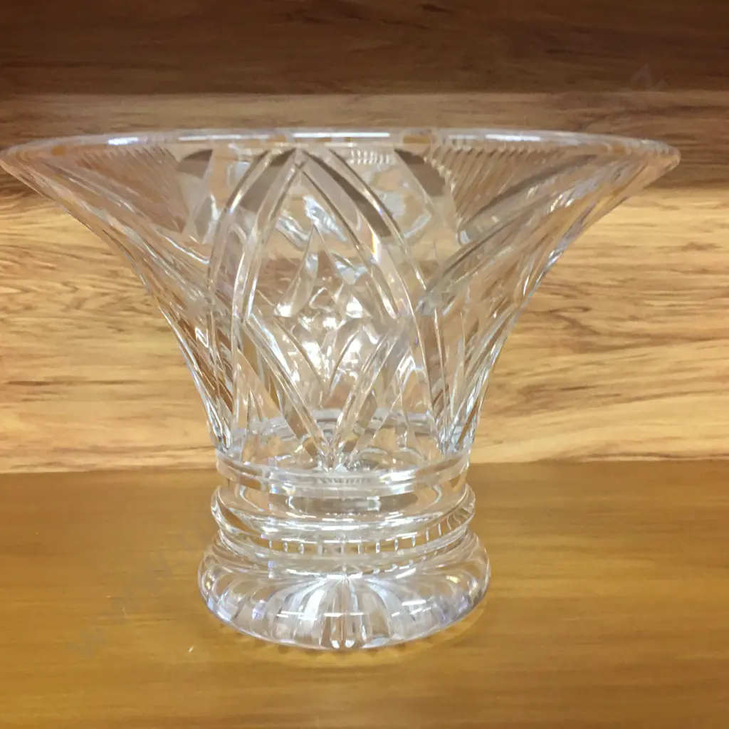 Vintage Art Deco Stuart & Sons Crystal Vase / Bowl Dish, 14.5cm Image 1++