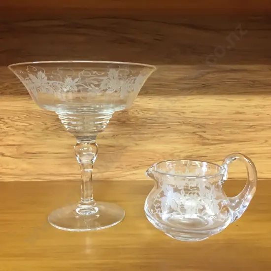 Stuart Crystal Tazza & Jug