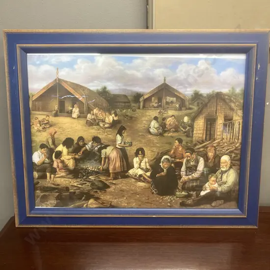 Framed Glazed Print - Gottfried Lindauer (1839-1926)  The Time of Kai, 38 x 48cm