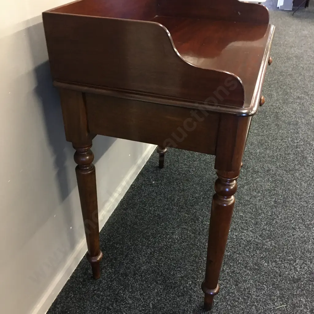 Mahogany Hall / Console Table Two Drawer H90,W84,D49cm. Image 1++