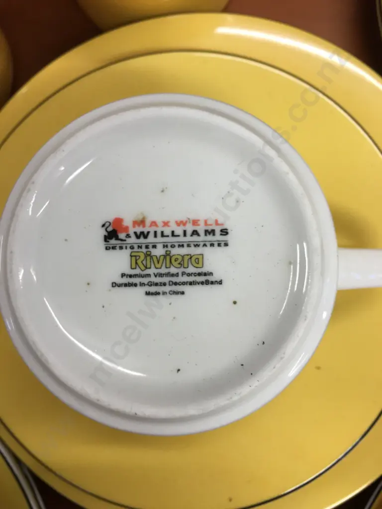 Maxwell Williams “Riviera” Art Deco Style China Dinnerware, Cups Etc Image 1++