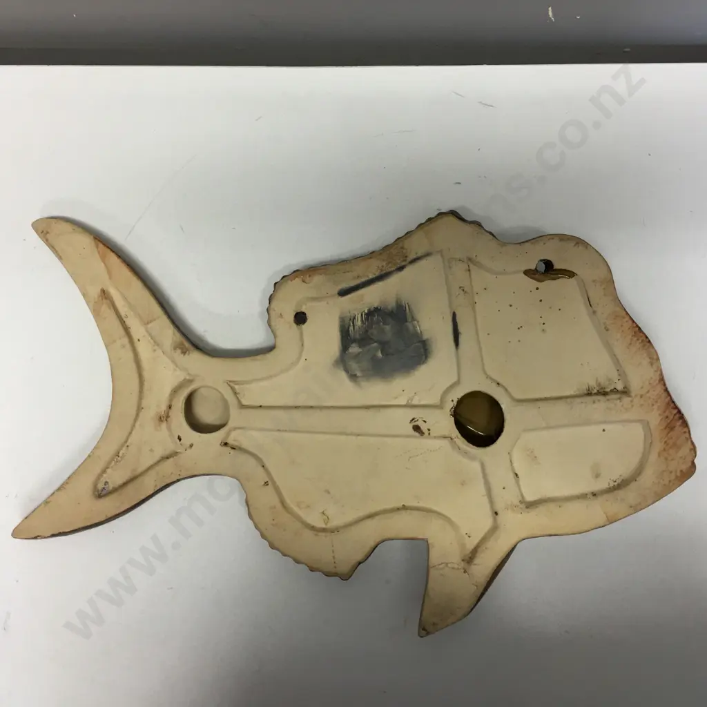 Glazed Ceramic Snapper Wall Plaque, 26 x 43cm Image 1++