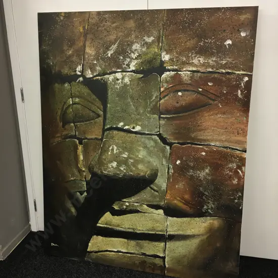 Canvas Artwork Stone Face Of Budda 150x120cm