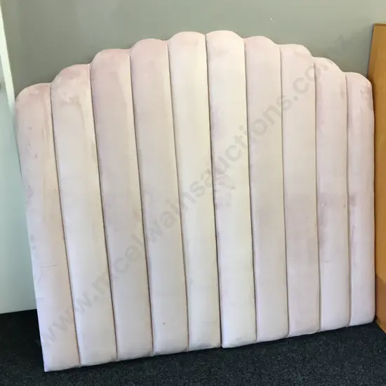 Velvet Pink Bedhead, 2Pce 140 x 153cm