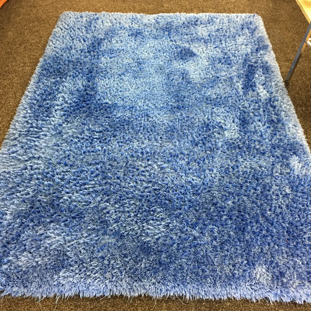 Shaggy Sky Electric Blue Floor Rug, 238 x 165cm Image 1++
