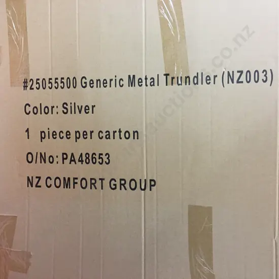 New In Box Single Generic Metal Trundler (NZ003) Colour Silver