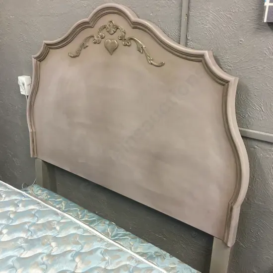 Lexington USA Headboard With Raised Heart & Scroll Work, Full / Double Size (Model 513-112HB)