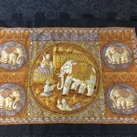 Wall Hanging Oriental Themed Artwork, 100 x 135cm