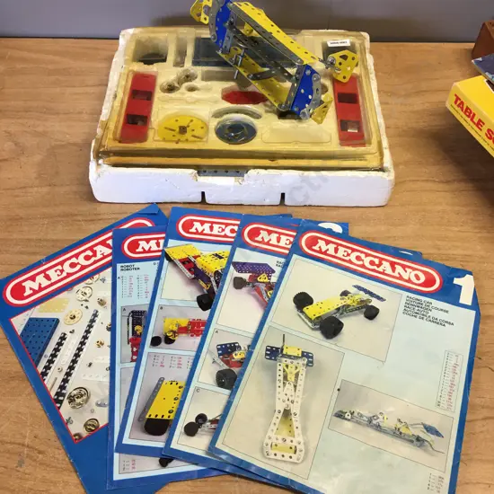 Vintage Meccano With Assorted Instruction Booklets