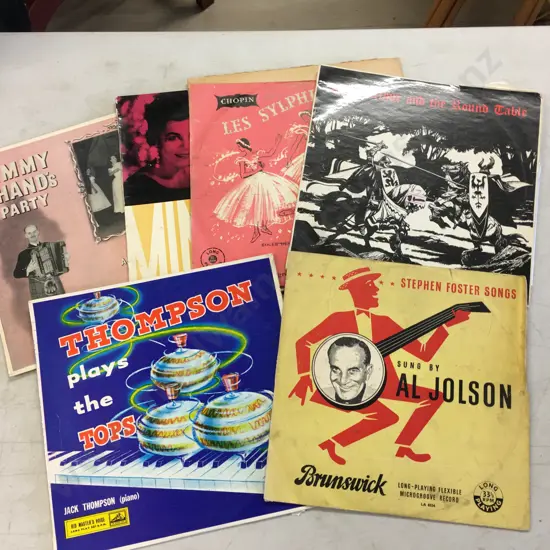 Rare English Pressing Stephen Foster Songs sung by Al Jolson 10" Vinyl LA 8554 (Cover Only For The UK) 1949, & 5 10" LPs