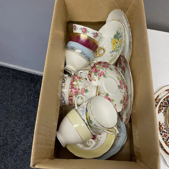 Box of Assorted Teaware