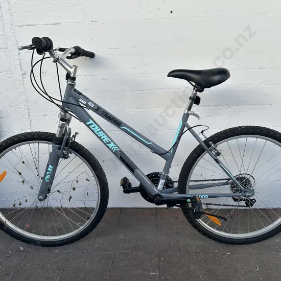 Grey Tourex Ladies Bike With Blue Writing