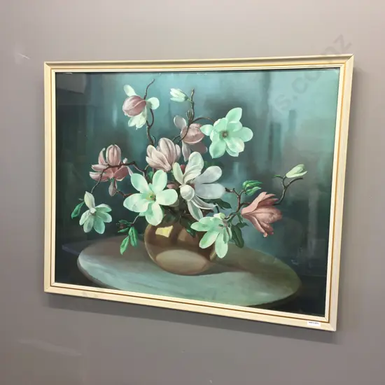 Mid Century Wilf Walker 'Spring Fantasy Magnolias' Framed Print With Glass, 65 x 81cm