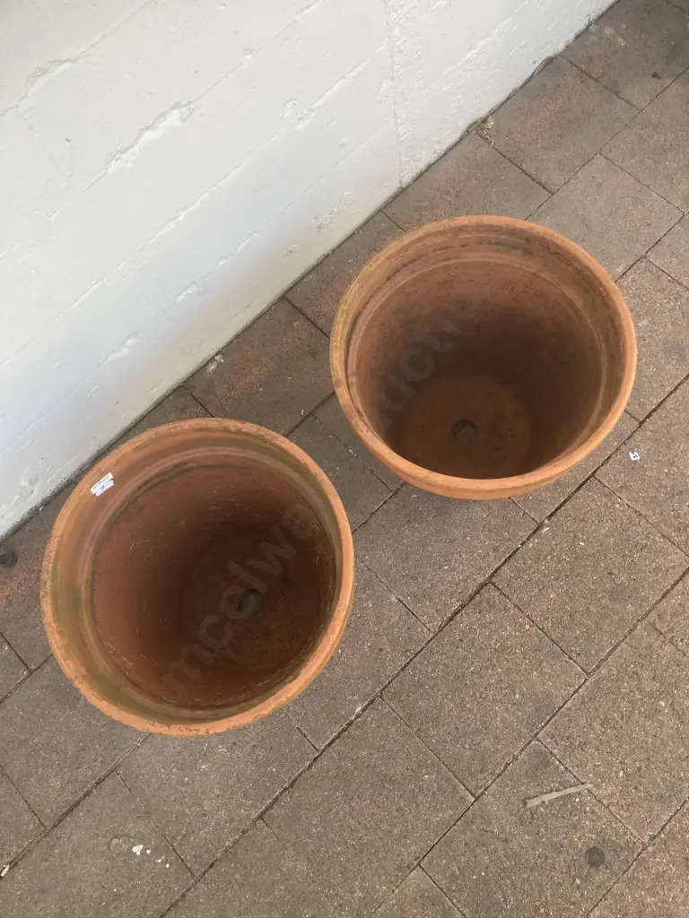 Pair of Terracotta Pots 31 x 36.5cm Image 1++