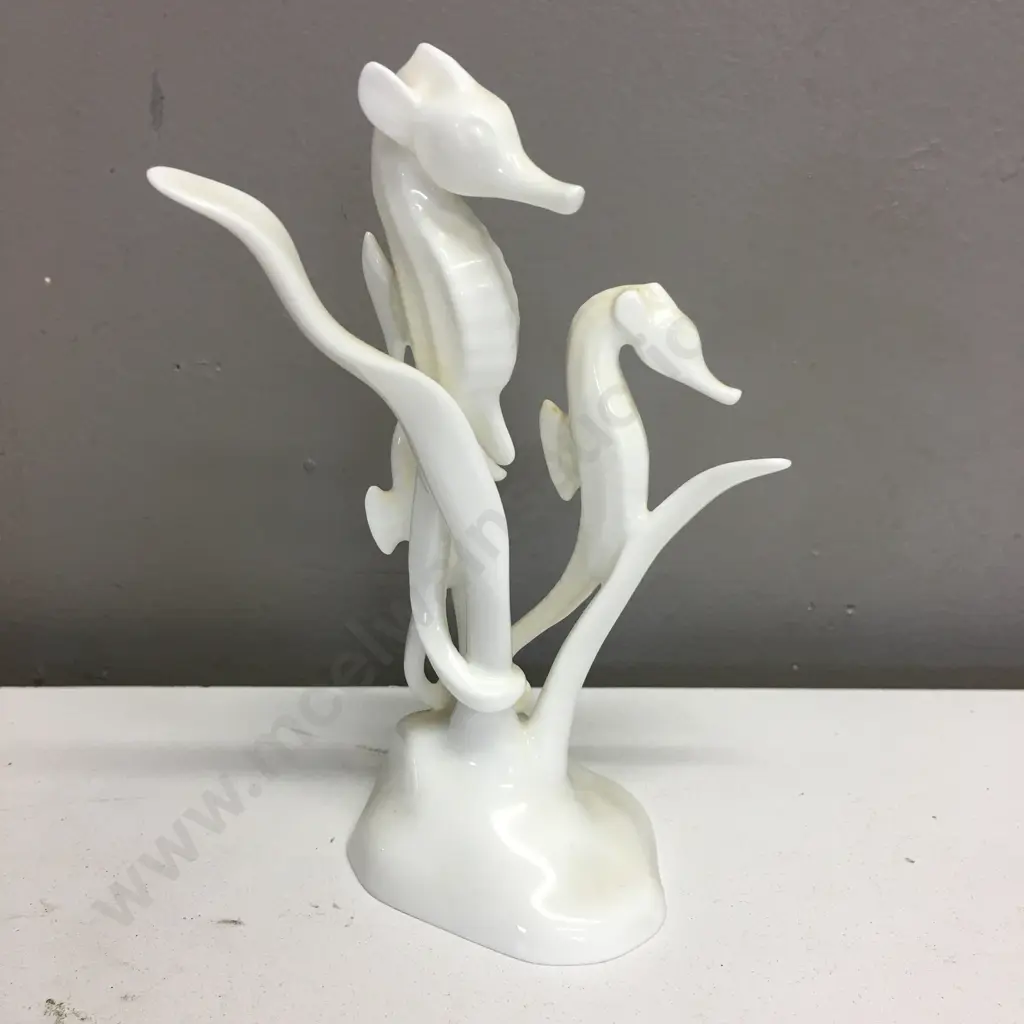 Vintage Noritake Bone China Seahorse Figurine, H15cm Image 1++