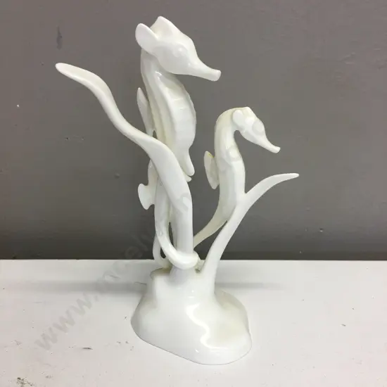 Vintage Noritake Bone China Seahorse Figurine, H15cm