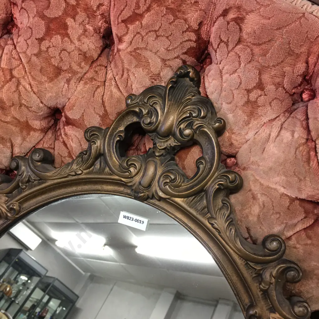 Ornate Oval Wall Mirror, 71 x 46cm Image 1++