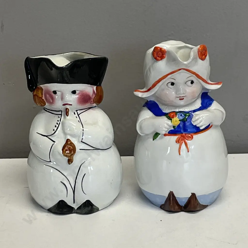 2 Antique Handpainted Toby Jugs Image 1++