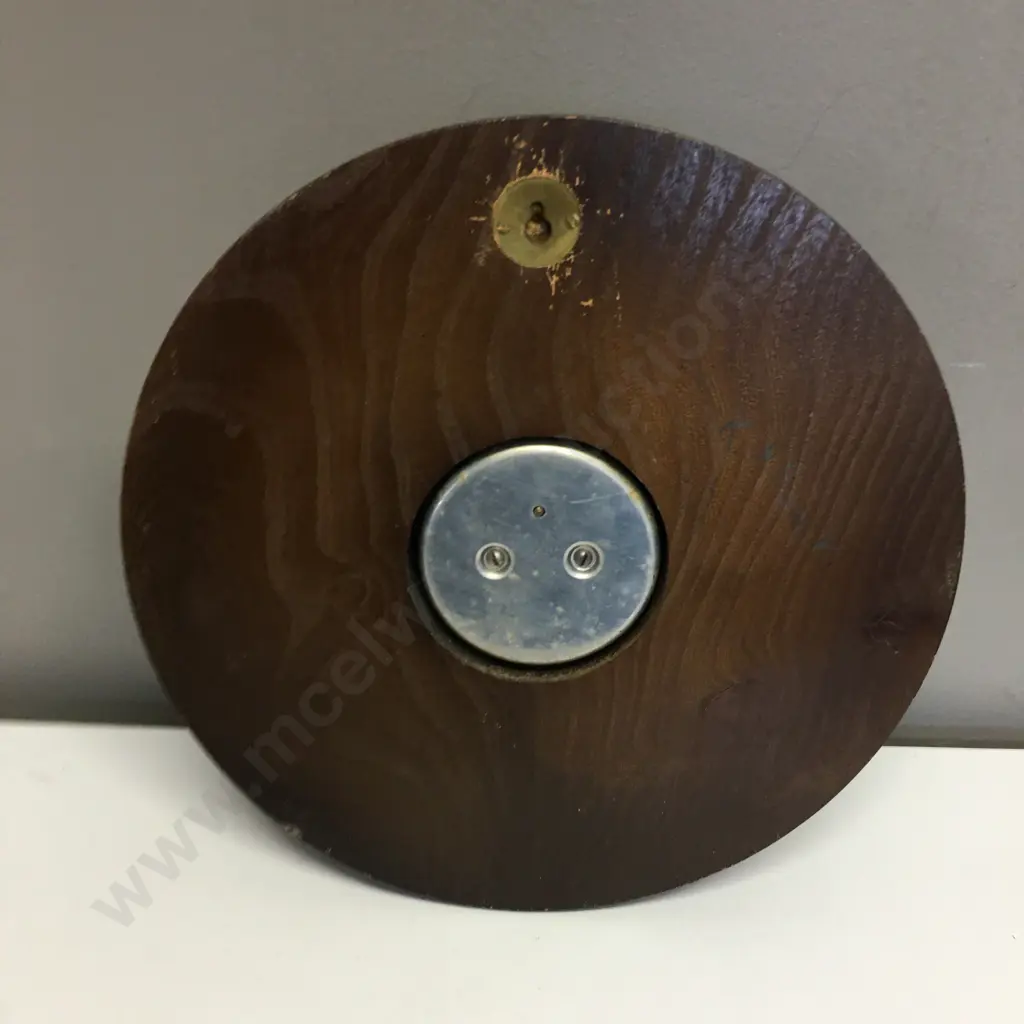 Mahogany Framed English SB Barometer, Dia 26cm Image 1++