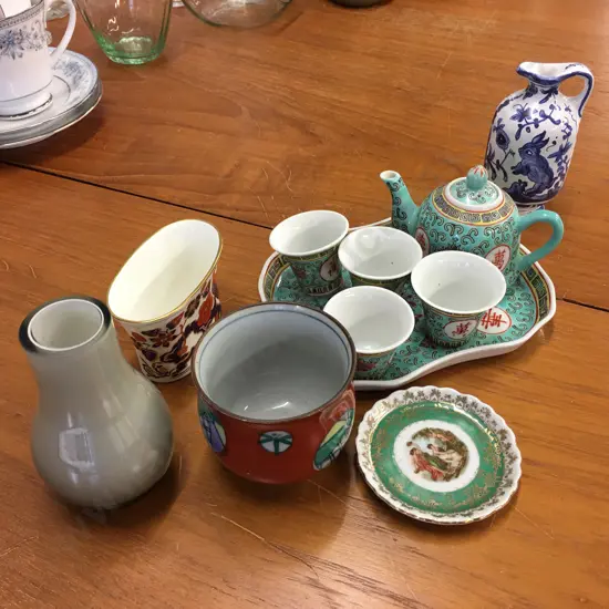 Selection of China Items Including Aynsley Vase, Art Glass Vase Etc