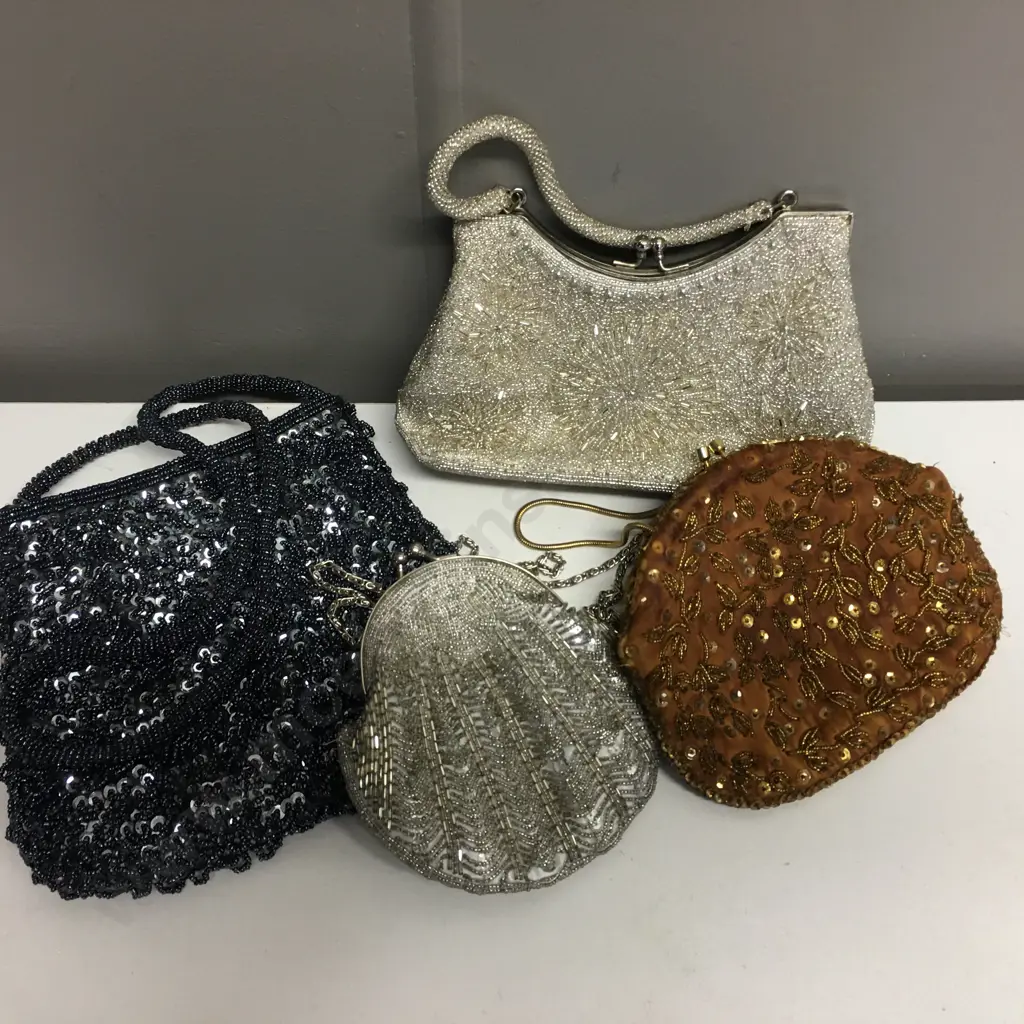 Lot of 4 Vintage Beaded Bags Image 1++