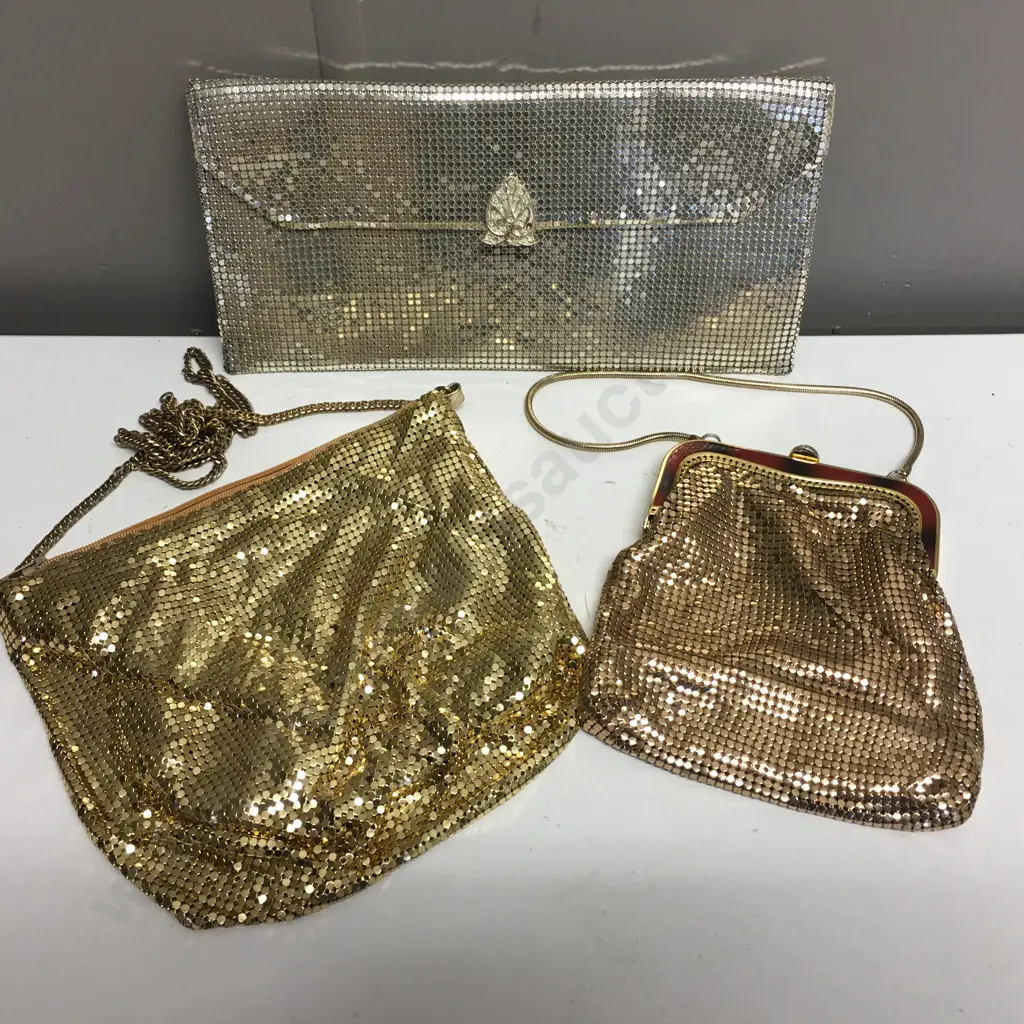 Lot of 3 Vintage Mesh Bags Including Oroton Image 1++