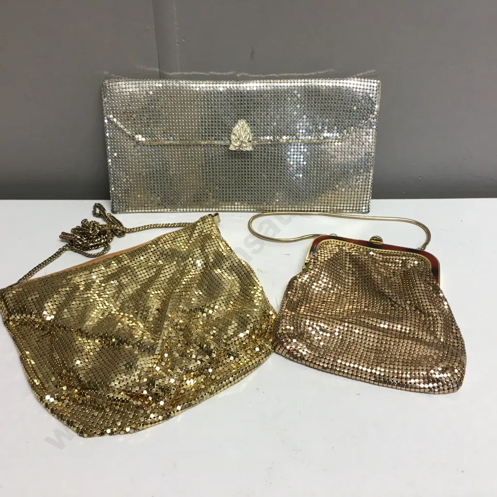 Lot of 3 Vintage Mesh Bags Including Oroton Image 1++