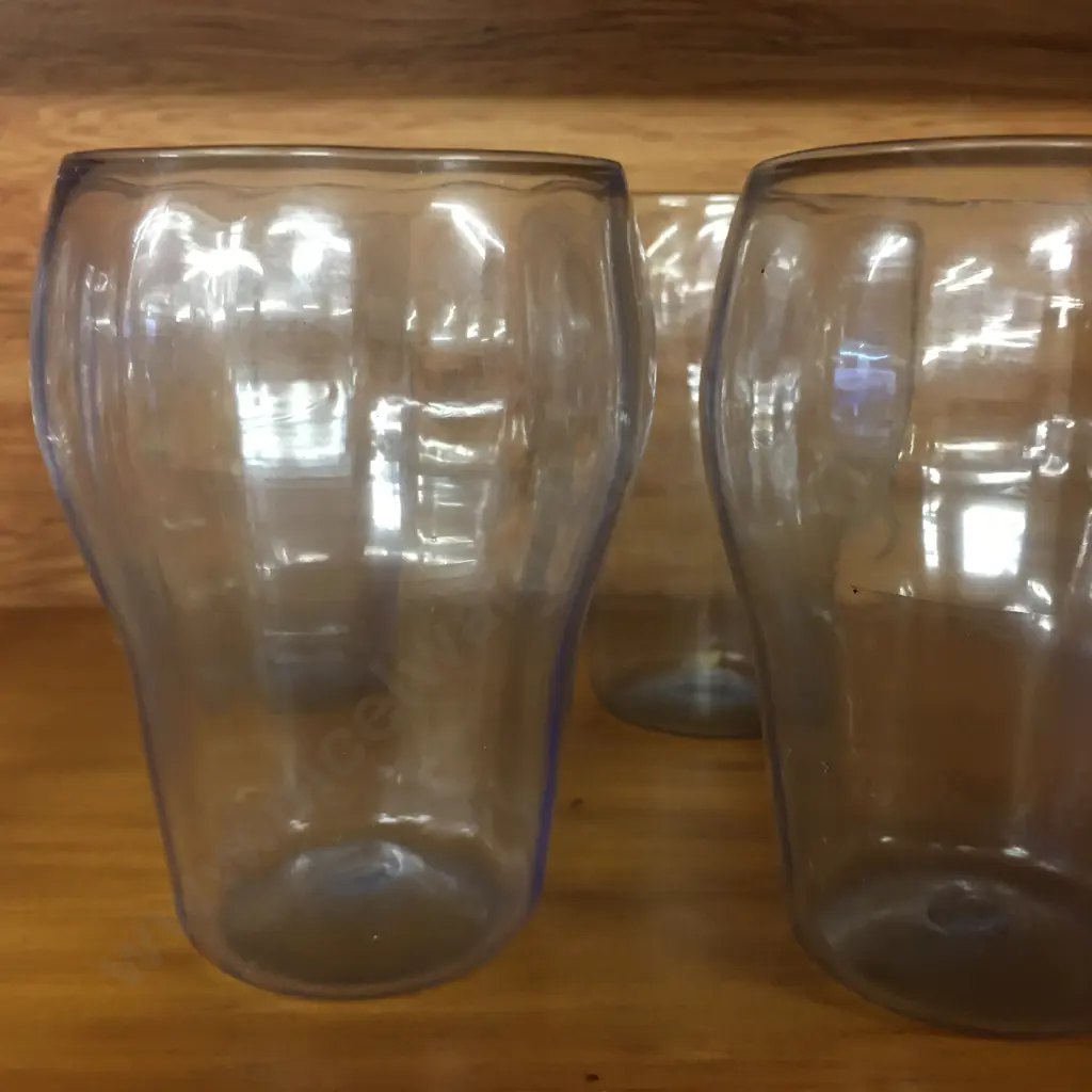 Vintage Hand Blown Glass Tumblers, Set of 8 Image 1++