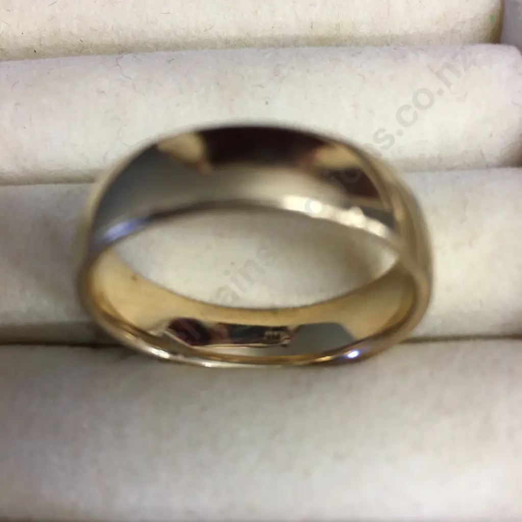 Gold Wedding Band Stamped 9ct Image 1++