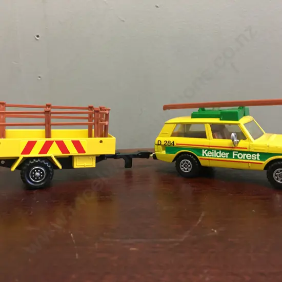 Matchbox SuperKings Range Rover Keilder Forest K64 & K32 Farm Trailer,1970s Die Cast