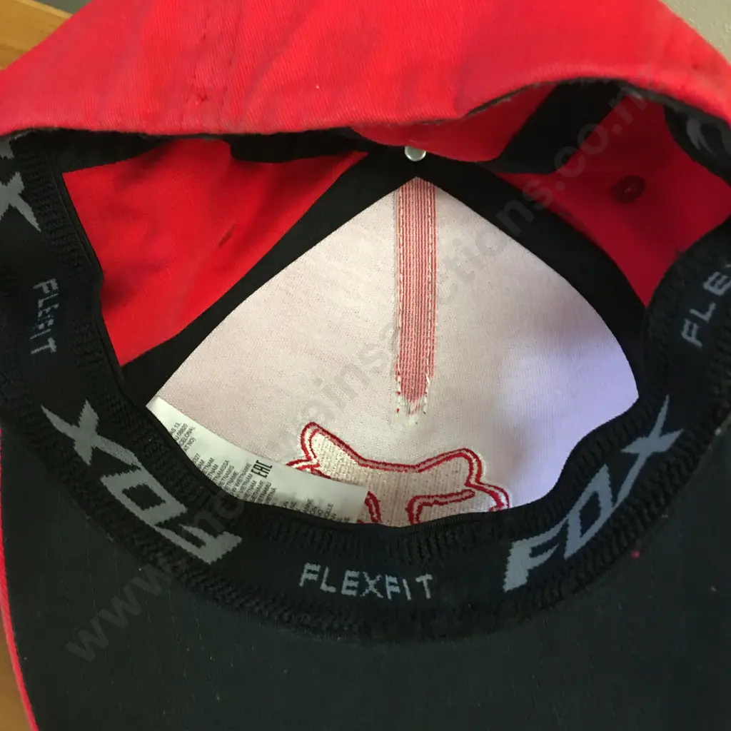 Fox Racing Flexfit Cap, Red L/XL Image 1++